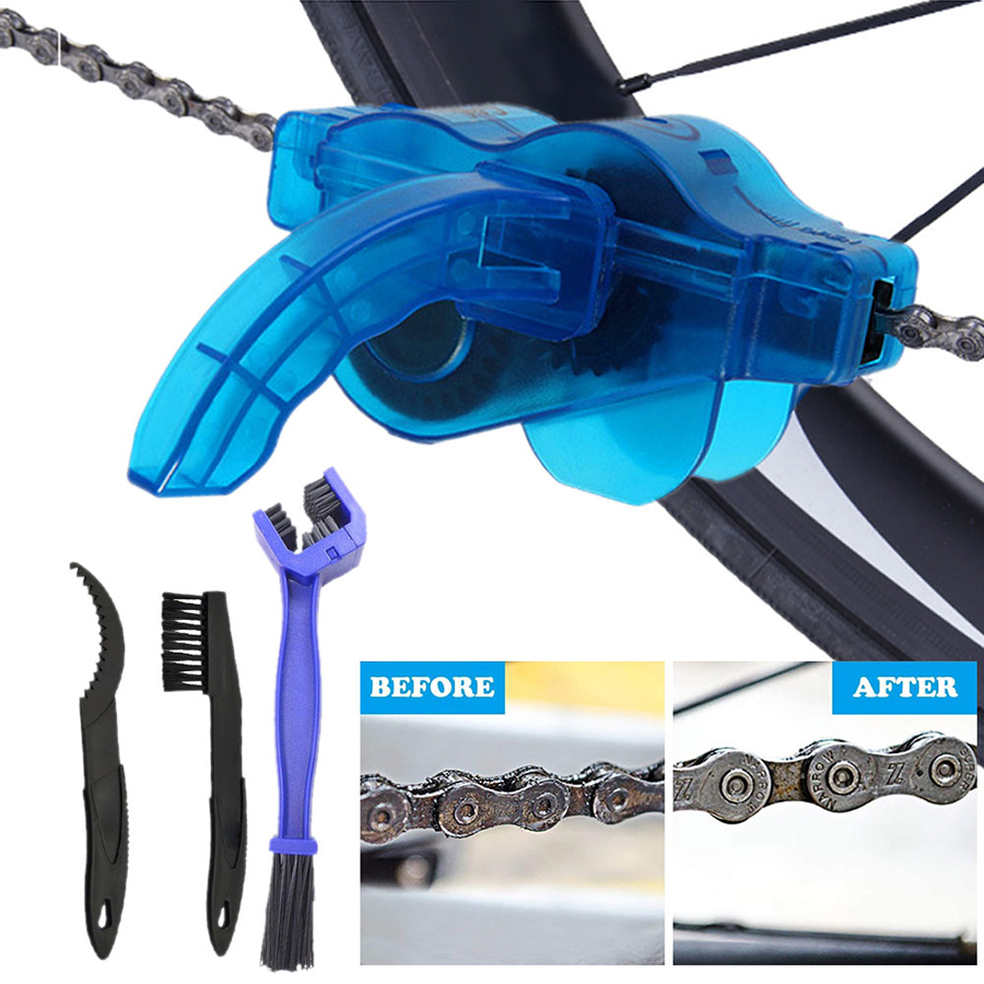 Bike Chain Cleaner - منظف سلسلة الدراجة، فرشاة تنظيف ثلاثية
