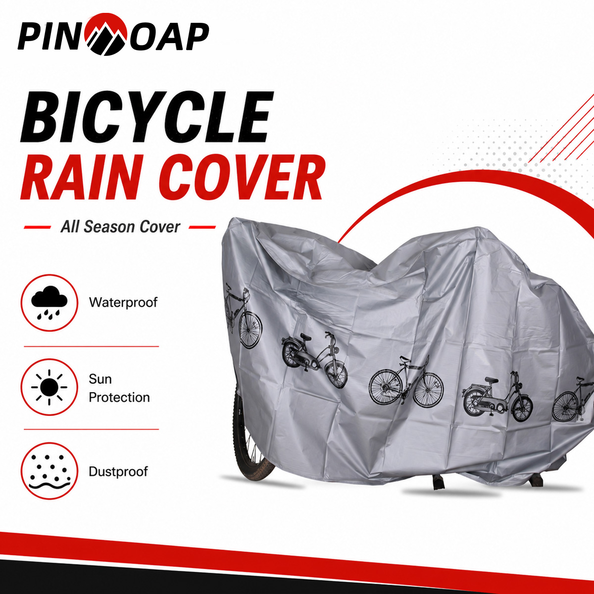 Cycling Gear Rain - غطاء دراجة هوائية عالمي مقاوم للماء