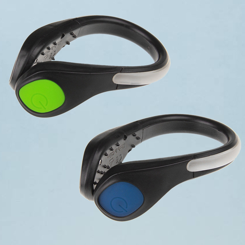 Cycling Visibility Gear - قطعتان من مشابك الإضاءة LED للأحذية،