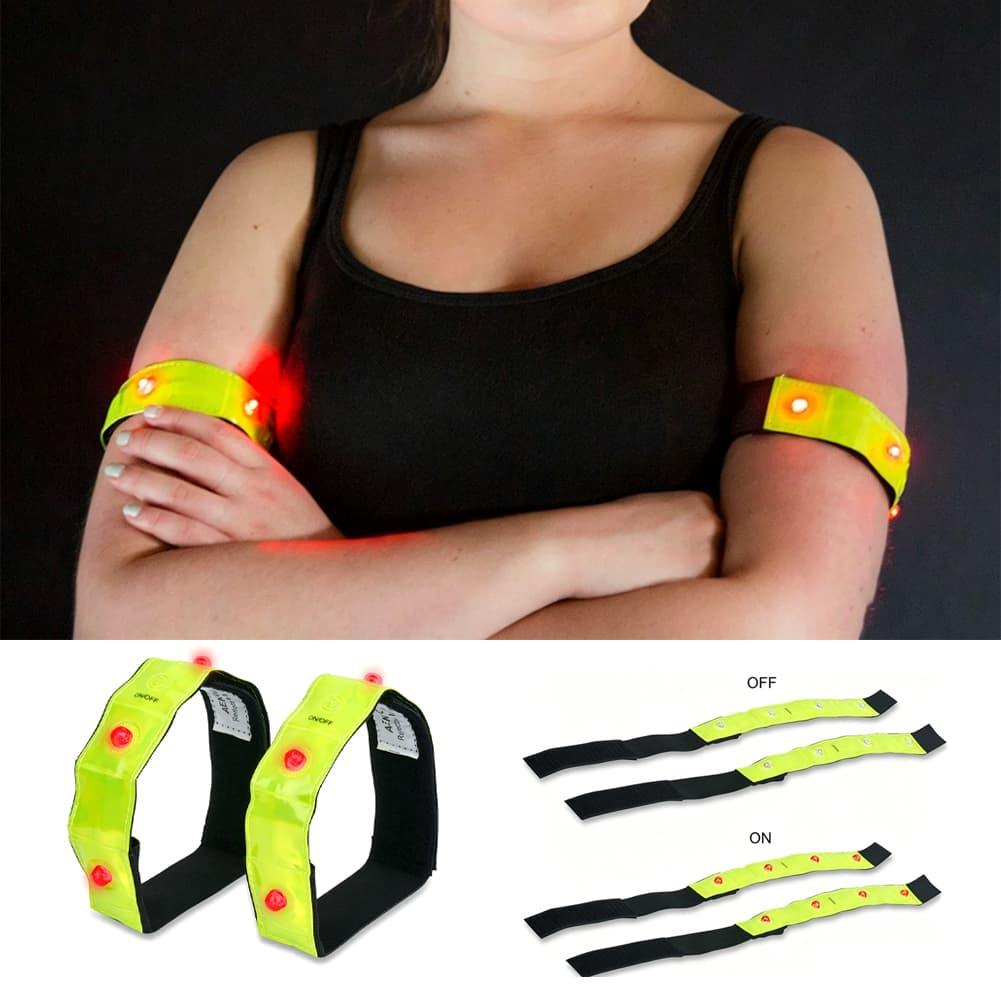 Cycling Visibility Gear - حزام ذراع عاكس للضوء LED مع