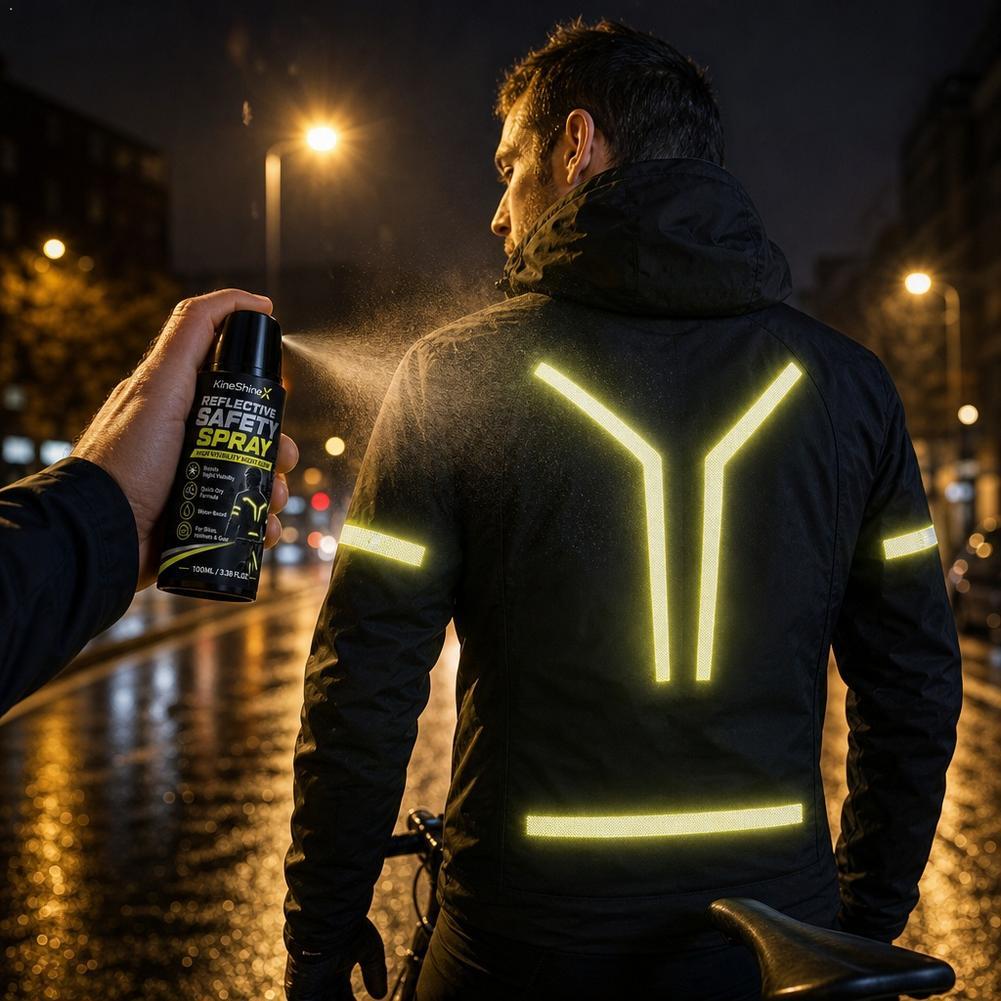 Cycling Visibility Gear - بخاخ أمان عاكس للضوء ليلاً، طلاء
