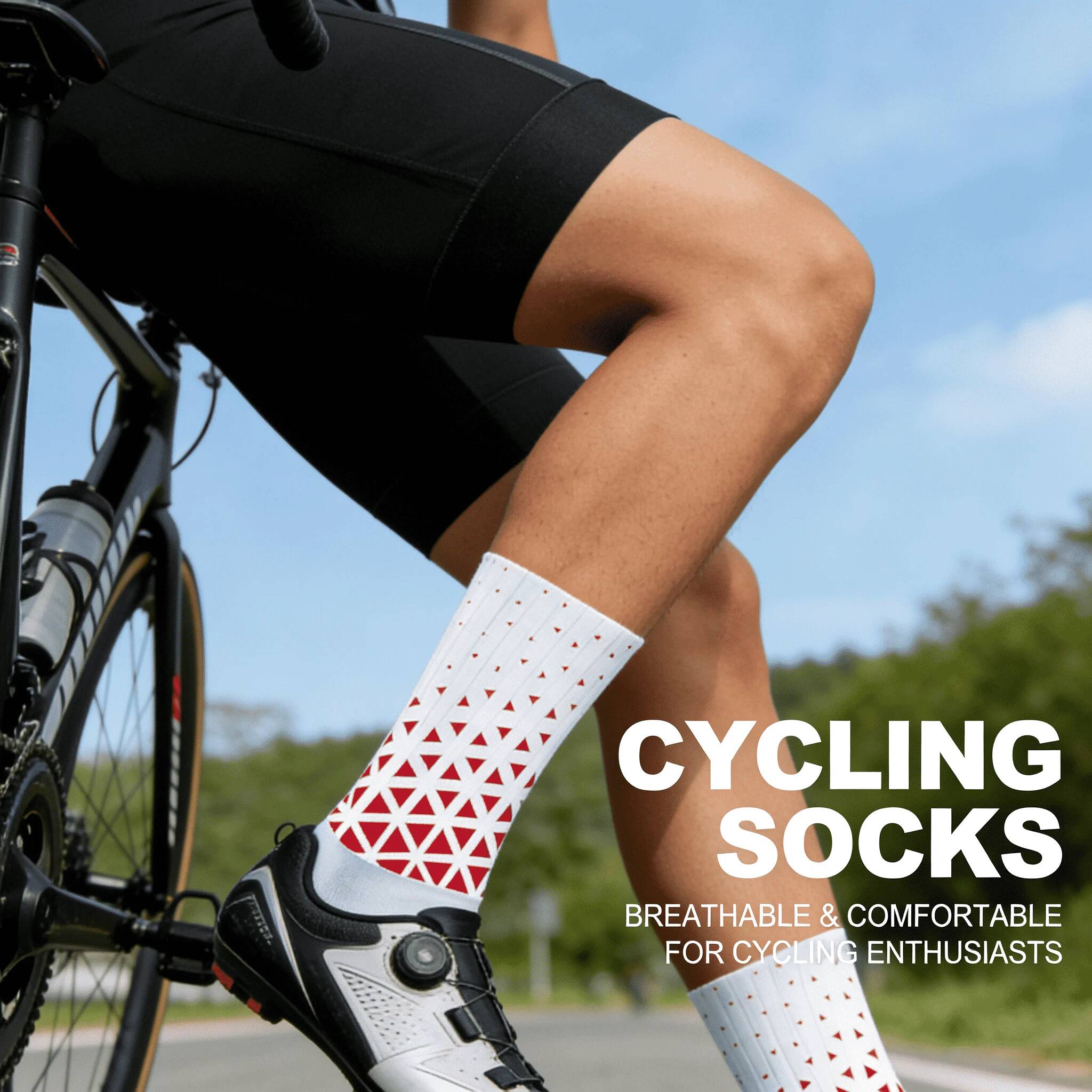 جوارب ركوب الدراجات الاحترافية - مراجعة Cycling High Gear وسعره