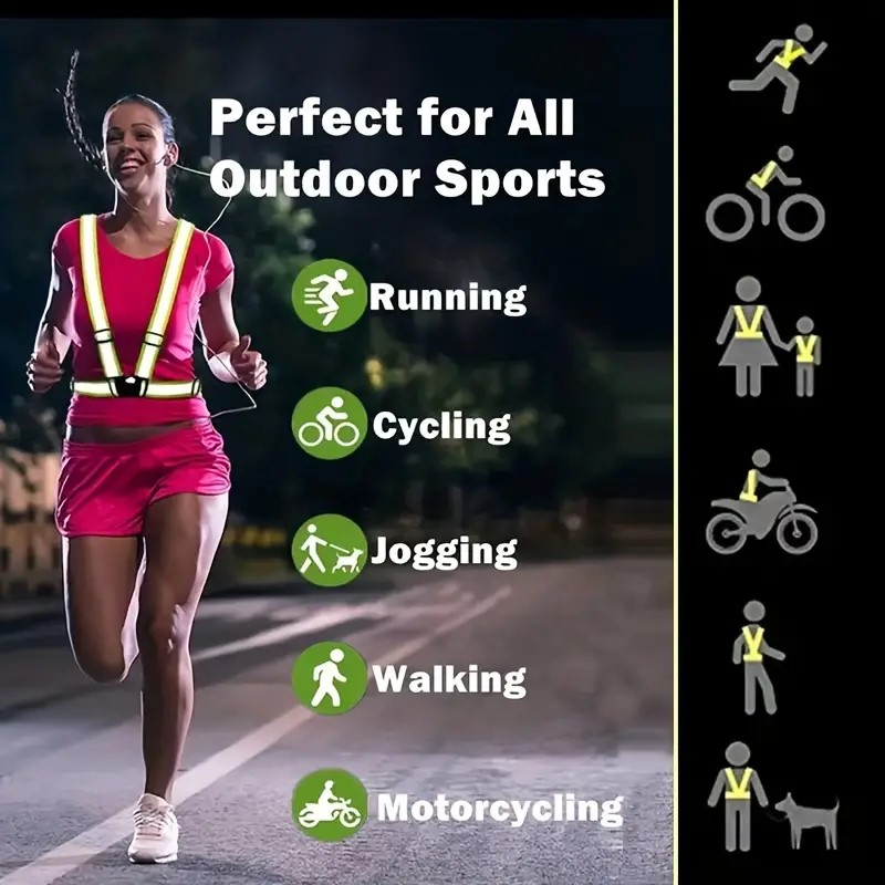 سترة عاكسة للجري، سترة أمان عا - مراجعة Cycling Visibility Gear وسعره