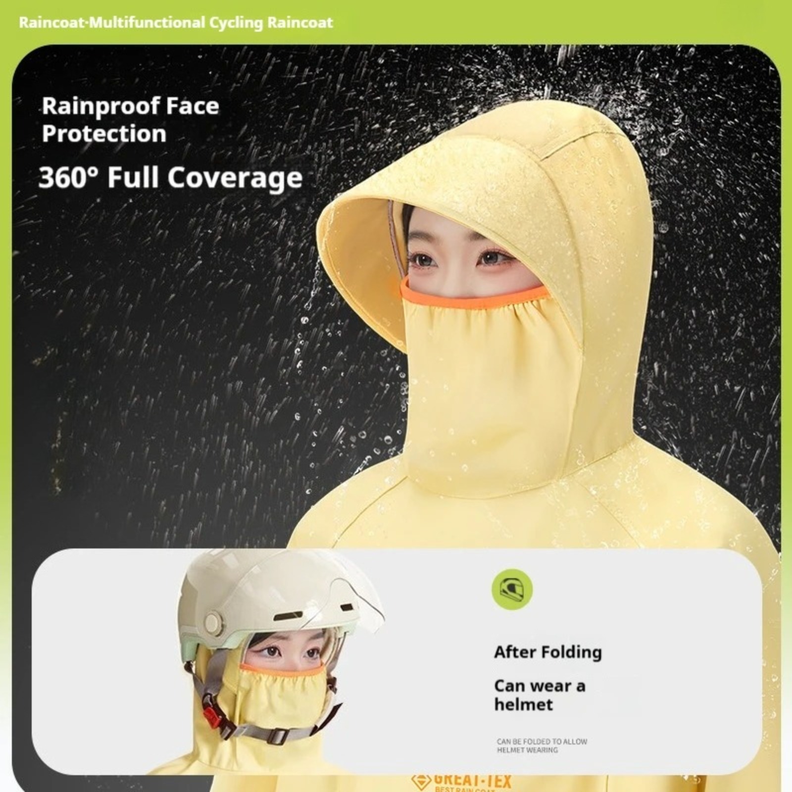 معطف واق من المطر للدراجات الن - مراجعة Cycling Gear Rain وسعره