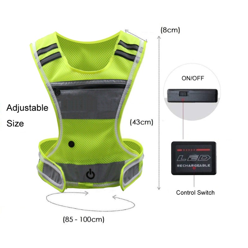 ملابس رياضية مضيئة بتقنية LED، - مراجعة Cycling Visibility Gear وسعره