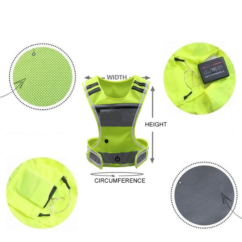 ملابس رياضية مضيئة بتقنية LED، - مراجعة Cycling Visibility Gear وسعره