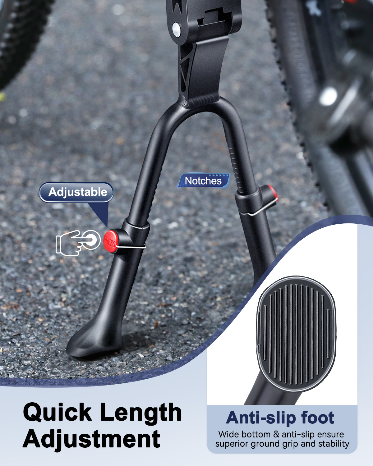 حامل دراجة قابل للتعديل ذو ساق - مراجعة Bicycle Kickstand وسعره